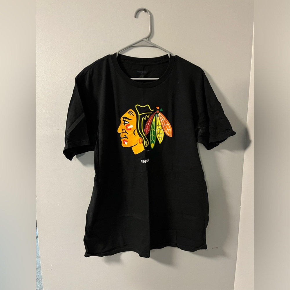 Blackhawks tshirt.